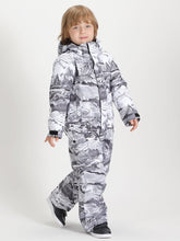 Landscape Painting Kids Waterproof Windproof One Piece Snowboard Suit